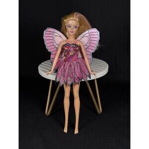 Mattel Barbie Mariposa Butterfly Fairy Fashion Doll Plastic Wings 11" 2007 HTF
